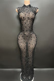 Diamond mesh dress