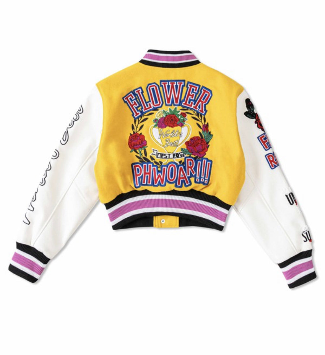 Flower Phwoarrrrrr varsity jacket