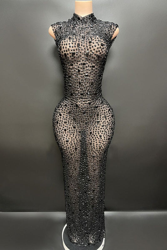 Diamond mesh dress