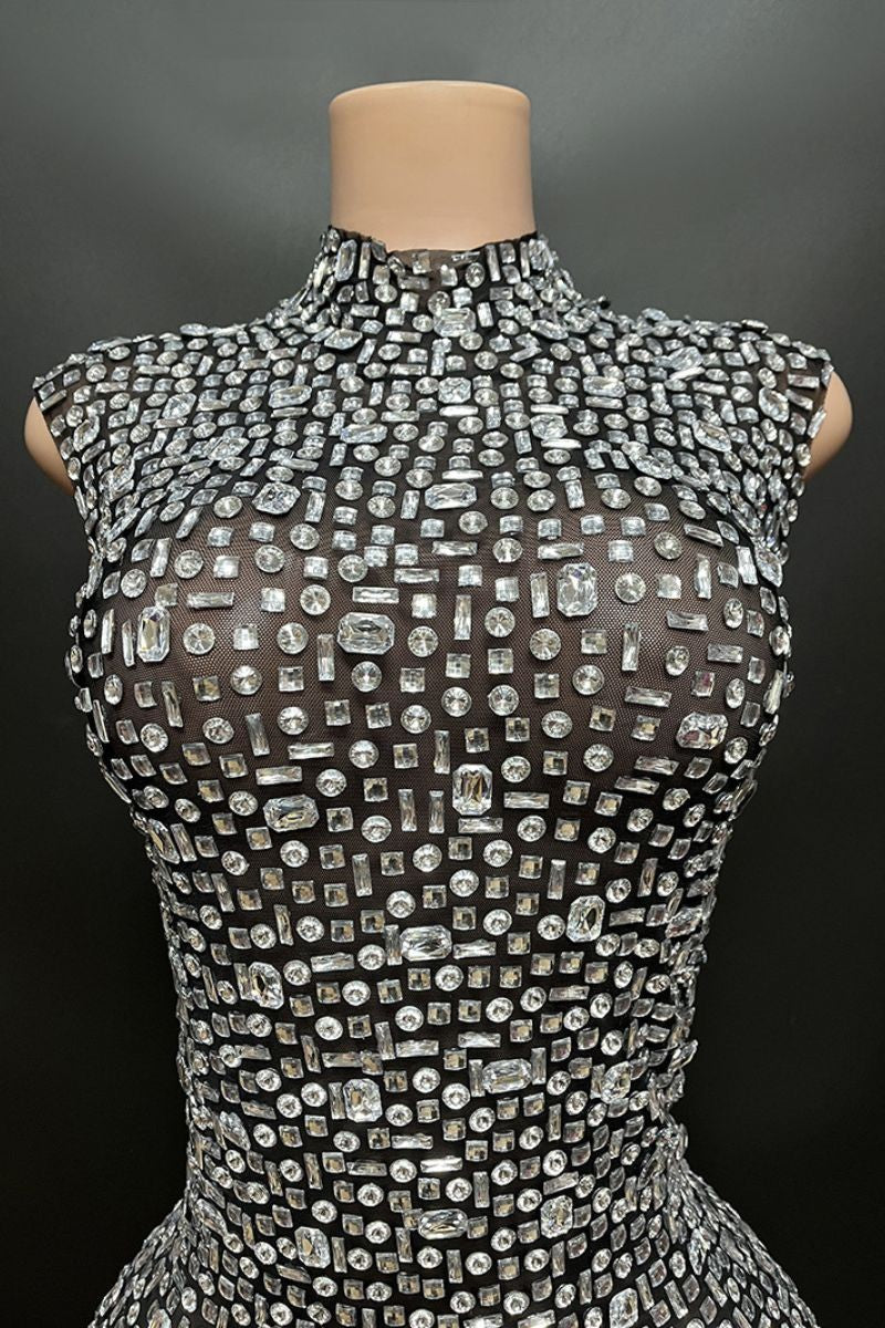 Diamond mesh dress
