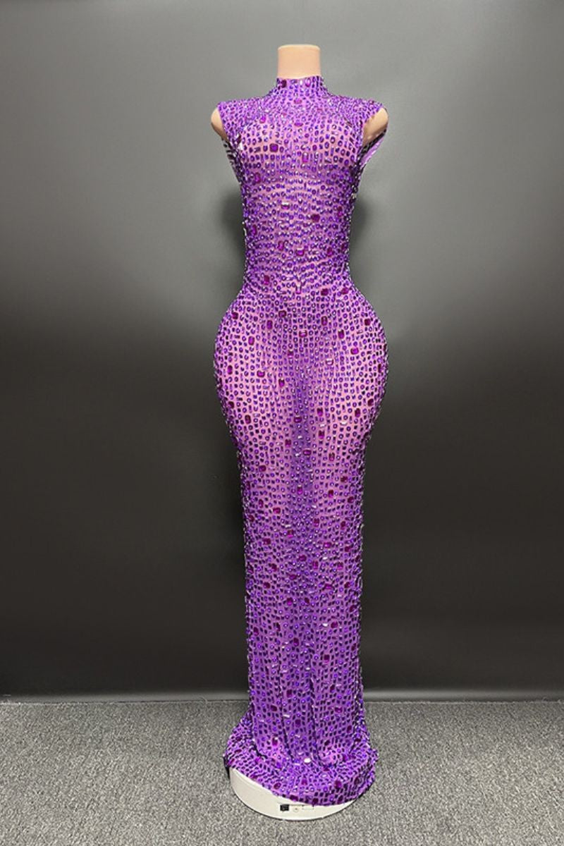Diamond mesh dress