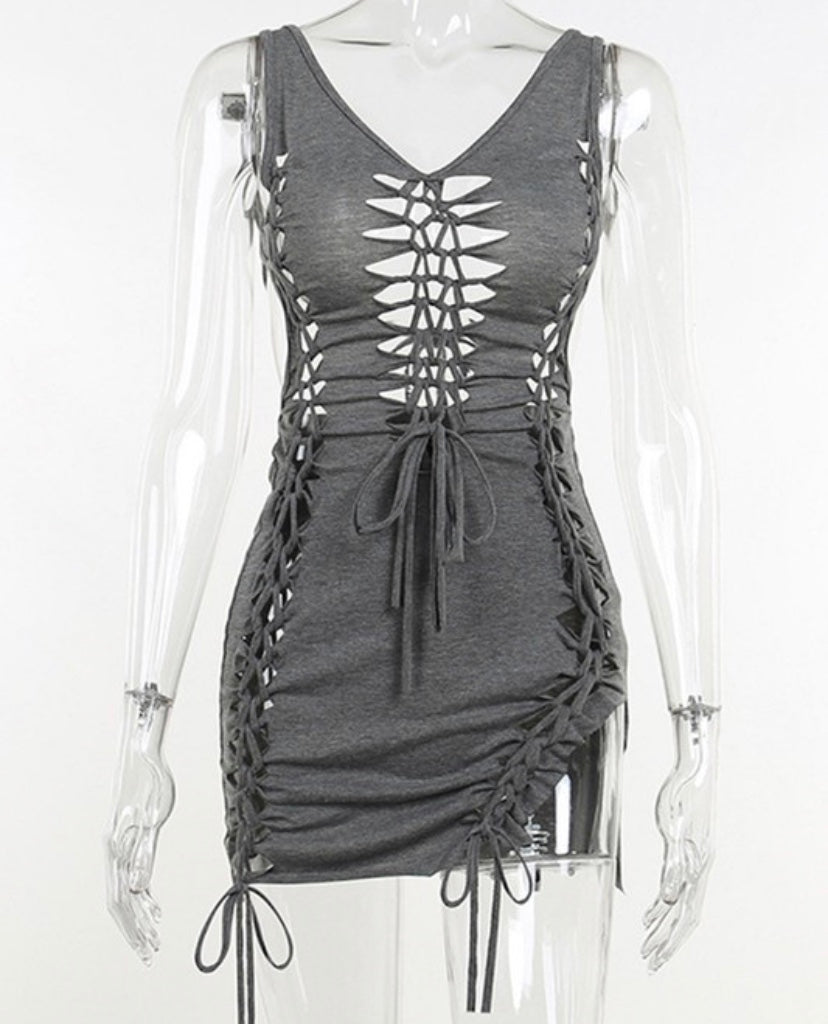 Braided cutout dress